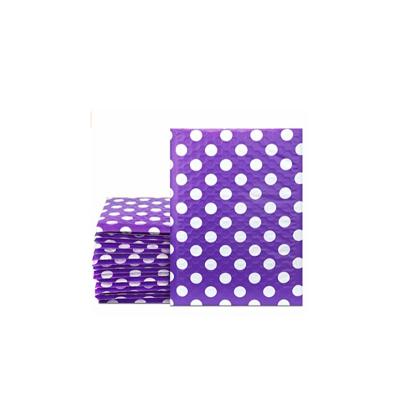 China Poly Bubble Mailing Envelopes 6x10 Inch Purple Dot Padded Strong Adhesive Custom Boutique Bags for sale