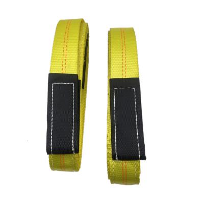 China 3T 100% Polyester 100% Polyester Lifting Belt Customized Length Flat Eye Strap Sling for sale