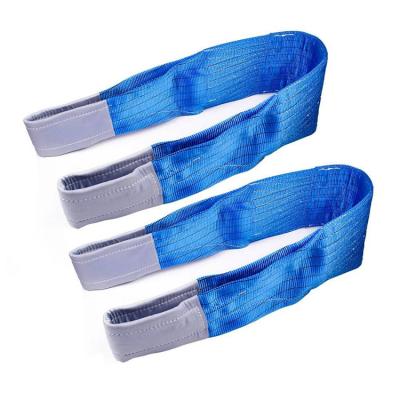 China 100% High Tenacity Polyester Heavy Duty Flat Ratchet Flat Tender Lifting 8t Polyester Webbing Sling Belt for sale