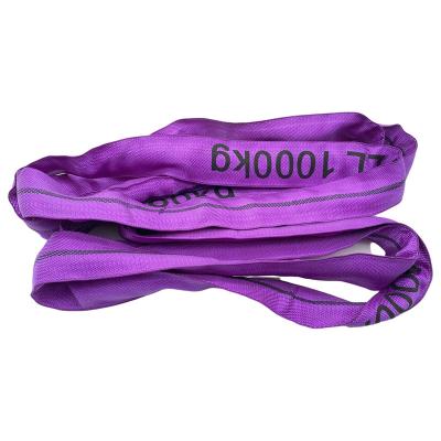 China High Tenacity 100% Polyester Factory Price 6:1 Safety Factor Round Lifting Sling Sling 1-10m Polyester Soft Endless for sale