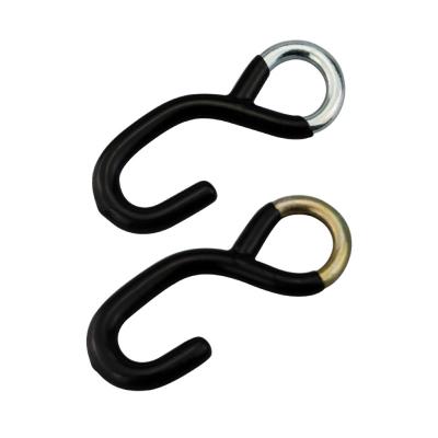 China Heavy Industry Lashing Belt Rubber Coated J Hook For Ratchet Tie Down Strap for sale