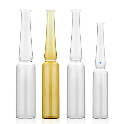 China Hot Selling 3ml 5ml Personal Care Empty Bottles Printer Amber Glass Vial Liquid Ampoule Package Printer Facial Essence Serum Empty for sale