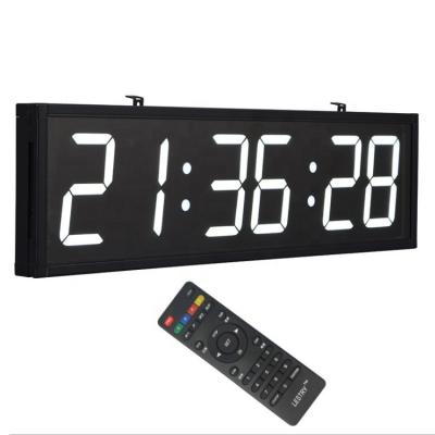 China Custom Calendars LED Clock Maker Digital Timing Display Large Size Wall Clock With A Remote Control for sale