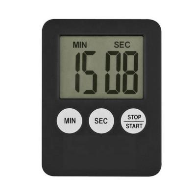 China Super Slim Timer Switch Digital LCD Screen Kitchen Timer Square Cooking Count Up Countdown Alarm Magnet Clock for sale