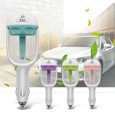 China 2021 New Mini Car Humidifier Essential Oil Diffuser Aroma Diffuser Air Purifier Steam Humidifier Car Humidifier 12V Many Colors for sale