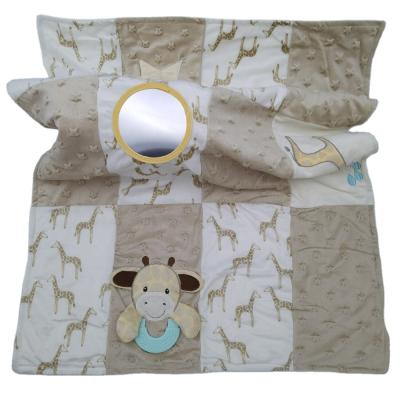 China PORTABLE Super Soft Texture Mink Double Layer Blanket with Teether Mink Baby Winter Blanket Activity for sale