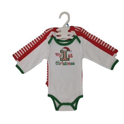 China Super Soft Romper Set Soft Baby Clothing 3 Pcs Unisex Products Baby Wear Clothes for sale