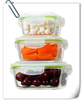 China Heat Resistant High Borosilicate Glass Food Storage Container With Colorful Silicone Sleeve /Lunch Box With BPA Free Lid for sale