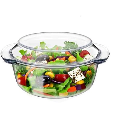 China Sustainable Oven Safe Glass Casserole Borosilicate Glass Jar For Cooking Casserole With Lid 1.0L Tableware Glass Jar for sale