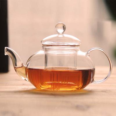 China WITH LID 1000ML Glass Teapot with Removable Infuser, Safe Stovetop Tea Kettle, Blooming and Loose Leaf Tea Maker Set for sale