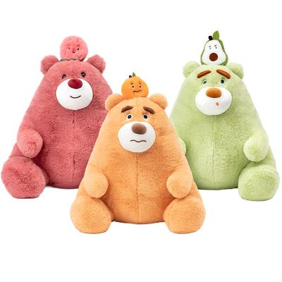 China Multicolor Bear Stuffed Plush Toy Cute Fruit Doll Kids Girl Sleeping Dolls for sale