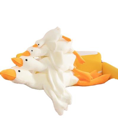 China Large White Plush Goose Plush Toy Girl Kids Sleeping Pillow for sale