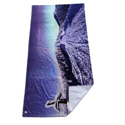 China Viable High Quality Cotton Reactive Printing Bath Towel Logo 100% Custom Velor Terry Printed Beach Towels for sale