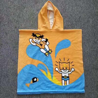 China Wholesale custom logo QUICK DRY microfiber surf kids poncho beach towel for sale