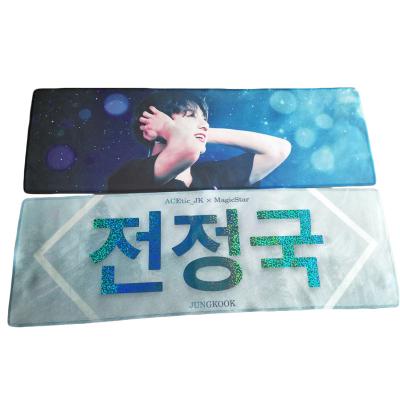 China Personalized QUICK DRY Promotional Custom Design Thoughtful Double Sided Printed Advertising Rally Slogan Towel for sale