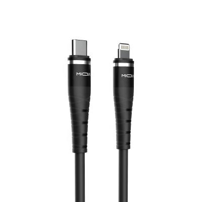 China Fabric Braided Wire 18W Braided Fast Charging USB Data Cable USB C to Lightning Cable for sale