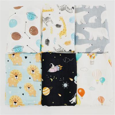 China Manufacturer Customized Newborn Bamboo Anti-Static Cotton Muslin Wrap Baby Blanket Printing With Cheap Price for sale