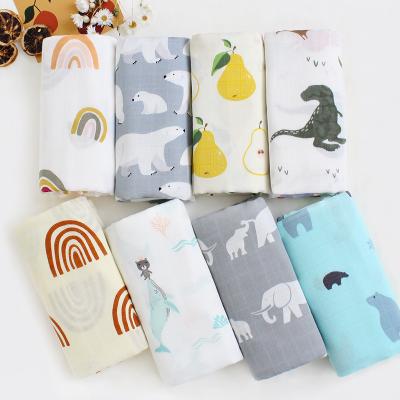 China Manufacturer Customized Newborn Bamboo Anti-Static Cotton Muslin Wrap Baby Blanket Printing With Cheap Price for sale