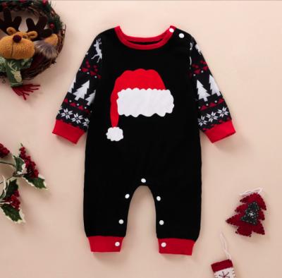 China 100% Cotton Newborn Babies Clothes High Quality Summer Long Sleeves Cotton Blank Baby Boys Romper Christmas Rompers for sale