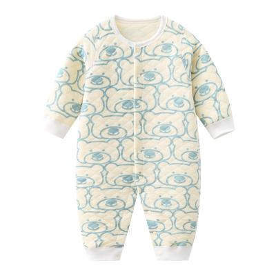 China Good Quality Factory Price Cotton Long Sleeve Soft Cotton Long Sleeve Set Infant Newborn Baby Rompers Clothes for sale