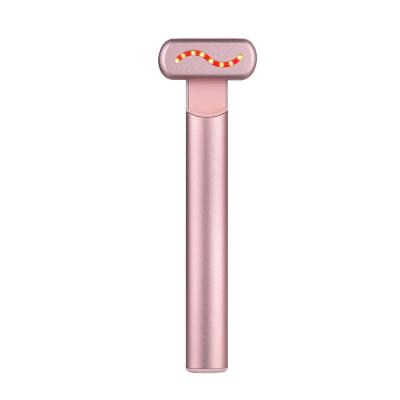 China Skin Tightening Facial Massager Rechargeable Ems Red Blue Light Therapy Eye Beauty Heated Fairy Stick Eye Massager Wand Electric Smart Eye Massager Tool for sale