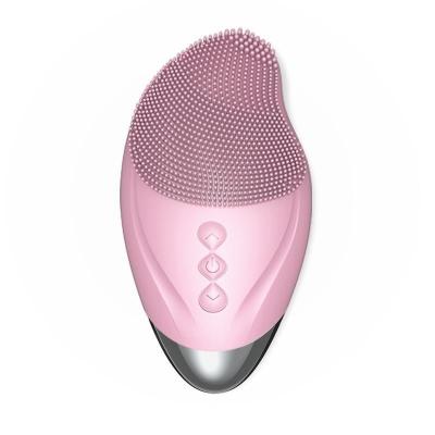 China DEEP CLEANSING USB Recharge Waterproof Deep Cleansing Soft Silicon Material Face Message Sonic Facial Cleansing Brush for sale