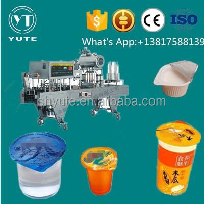 China Full Line Plastic Beverage Bowl Sealing Machine /tray Wrapping Machinery for sale