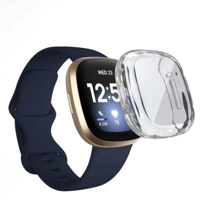 China Smart Watch Case TPU Full Coverage Screen Protector Protective Case For Fitbit Versa 3 Screen Film for sale