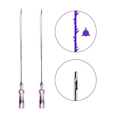 China PDO Cosmetic Pdo 6d Tooth Threads Pdo Mint 360 Fios De Pdo Line Lift Lip Lifting Secret Line 21g 100mm L type for sale