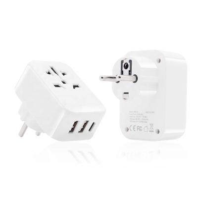 China Safty Travel Adapter World EU Pin Converter Charger Convert Power European Plug To Euro for sale