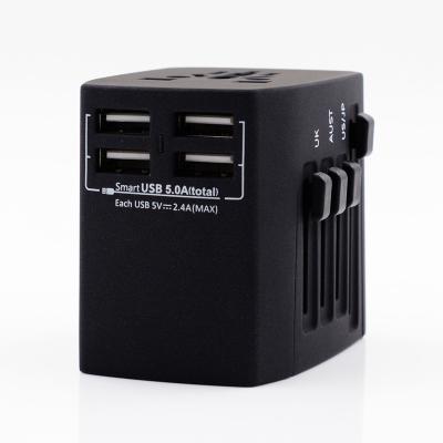 China Safty Worldplug Universal Travel Adapter with usb 4 Customized Logo Gifts Electrical Sockets Plugs for sale