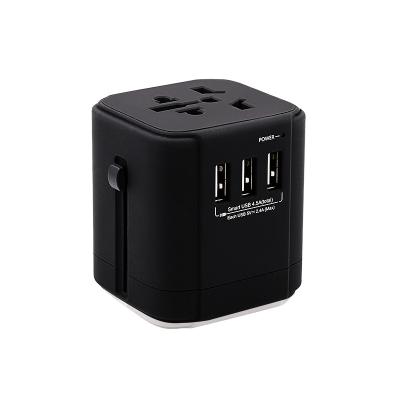 China Safty travel adapter with plug universal travel adapter with 3usb port charger wholesale for sale