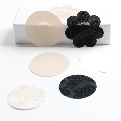 China Invisible Disposable Breast Pastes Chest Paste Nipple Cover Pads Lace Up/Lace Women Satin/Nonwoven Sexy Bra Adhesive Sticker for sale