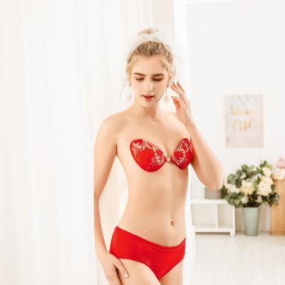 China Embroidery QUICK DRY bridal bra and panties sets sexy seamless cut lingerie women's high cups underwear bra and brief sets for wedding dress for sale