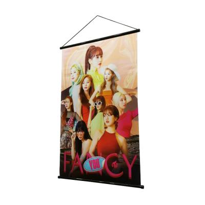 China Eco-friendly Star Banner Wall Hanging Roll Polyester Whole Banner With Pole For Decoration Or Advertising for sale