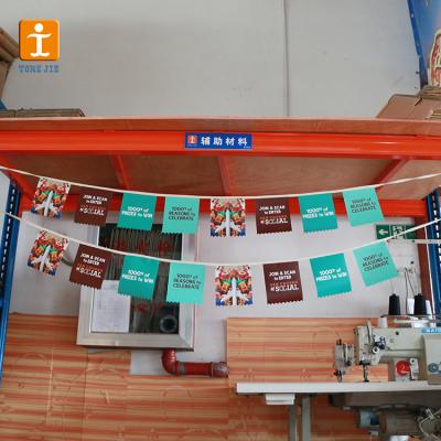 China Light String Logo Hot Selling Custom Hanging Flag Flag Advertising String Flag for sale