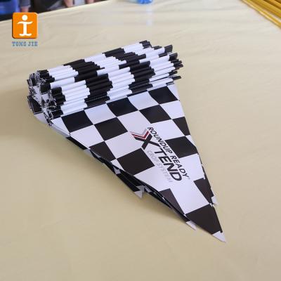 China Party Decoration Use Lightweight Polyester Colored Triangle Pennant String Flag Flying Flag for sale