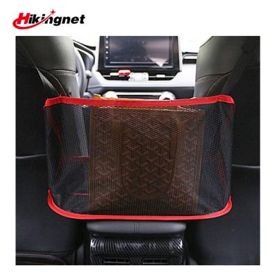 China 2021 Car Net Elastic Nylon 3 Layer Convenient Pocket Hikingnet Car Seat Trunk Pet Seat Interior Accessories Storage Mesh Organizer for sale