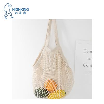 China Wholesale Market Handled String Bag Organizer Cotton Mesh Shopping Bag for sale