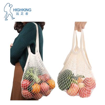 China Eco Friendly Handled Cotton Mesh Shopping Bag for sale