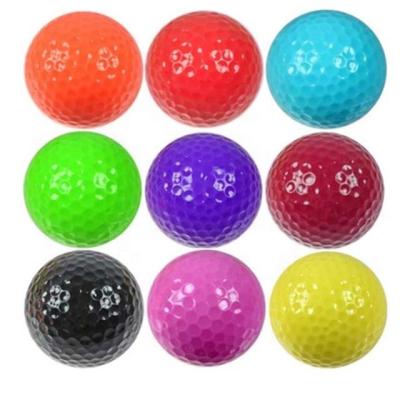 China Long Durability Two-Layer Color Golf Tournament Golf Ball High Flight Distance 2 Pieces Tournament Golf Ball for sale