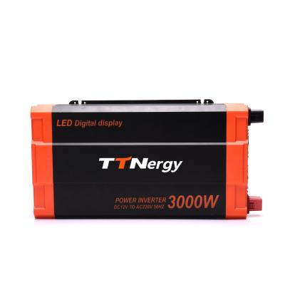 China TTN High quality  Inverter/converter 12V  to 220v modified sine wave 3000w  cheap price with universal socket for sale