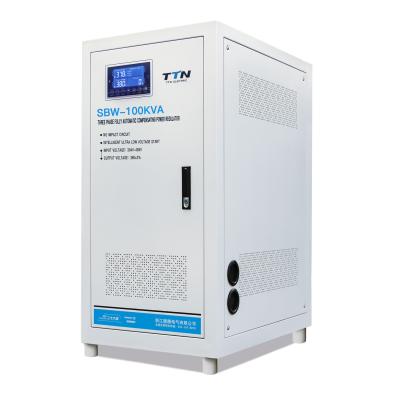 China Industrial Svc 50kva 80kva 100kva 150kva 200kva 3 Phase Servo Power Voltage Regulator 380V Three Phase Voltage Stabilizers for sale