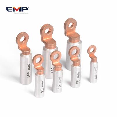 China Wire Connecting Type Bolt Hole Cable Hook Ring DTL-2 Aluminum Copper Bimetallic Terminal Connectors for sale