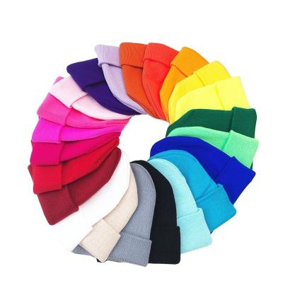 China breathable & Winter adult casual simple knitted hat waterproof curved custom logo beanies hats gorras for sale