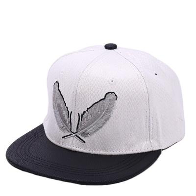 China JOINT New Feather Embroidery Snapback Men's Adult Casual Hats Flat Hip Hop Sun Visor Women's Hip Hop Sun Visor for sale