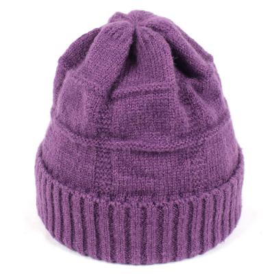 China breathable & Wholesale Waterproof Adult Solid Warm Acrylic Protective Soft Curved Wool Hats for sale