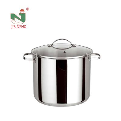 China Sustainable Commercial Induction Stainless Steel Cookware Cooking Stew Pot Stock Pot for sale