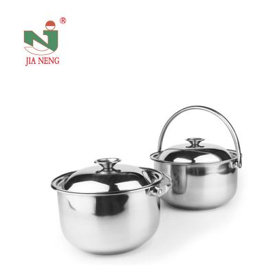 China Sustainable Hot Selling Indian Stock 6pcs Stainless Steel Pot Pan Set for sale