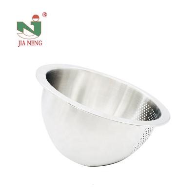 China Stocked Stainless Steel Rice Whitening Bowl Fruit Vegetable Colander For Draining Water Or Liquid for sale